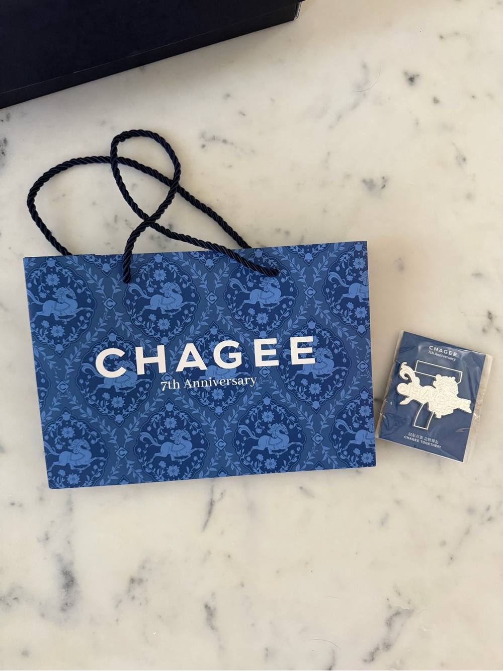 CHAGEE 7th Anniversary Gift Bag with Pin